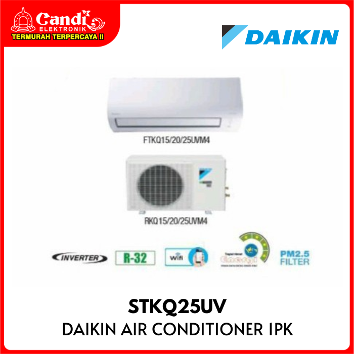 Daikin Air Conditioner 1pk Indoor(ftkq25uvm4) Outdoor(rkq25uvm4)